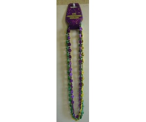Mardi Gras Beaded Necklace 3pk.