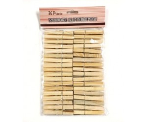 CLOTHESPINS, WOODEN S/36