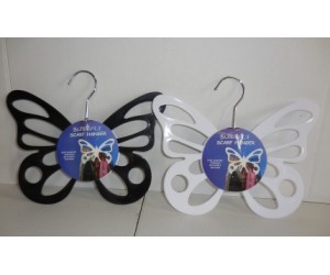 Scarf Hanger, Butterfly Design Blacl/White