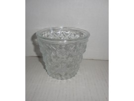 Flower Pot, Clear Glass 4''x4
