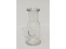 GLASS VASE, CLEAR 3." x 6.7"