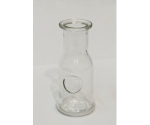 GLASS VASE, CLEAR 3." x 6.7"
