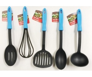 UTENSILS, 5 ASST. BLUE & BLACK