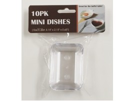 DISHES, 10PK MINI CLEAR