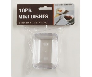 DISHES, 10PK MINI CLEAR