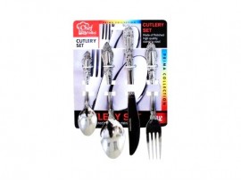 CUTLERY, 4PC SET STAINLESS STEEL