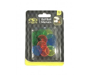 ATHLETIC GOLF BALL MARKERS 12CT ASST.