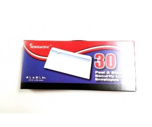 Envelopes, Security 4 1/8 x 9 Peel & Stick