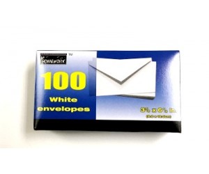 Envelopes. 3 5/8 x 1/2 White 100ct.