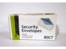 Envelopes, Security 3 5/8 x 6 80ct.