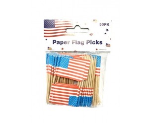 USA FLAG TOOTHPICKS, 50CT