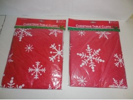 Xmas Tablecover Flannel 2 Asst Sizes