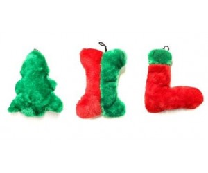 Xmas Dog Toy Red/ Green Asst