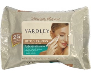 YARDLEY FACIAL WIPES 25CT. HYALURONIC ACID ESSENCE